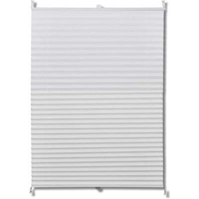vidaXL White Pleated Window Blind - Window Type vidaXL White Pleated Window Blind - Window Type