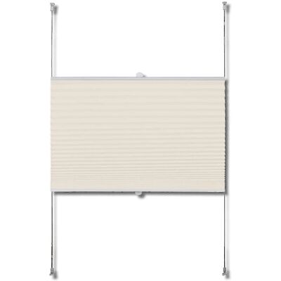 vidaXL Creme 80 x 125 cm Faltenrollo Rollosonnenschutz vidaXL Creme 80 x 125 cm Faltenrollo Rollosonnenschutz