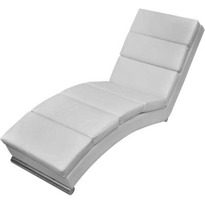vidaXL Weiße Lederoptik Chaise Longue - Chaise Longue vidaXL Weiße Lederoptik Chaise Longue - Chaise Longue