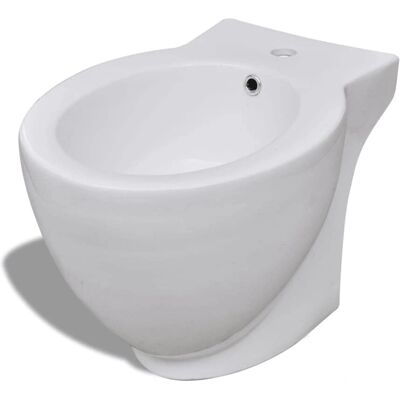 vidaXL Bidet Stand Weiß Keramik Rund Badezimmer Toilette Waschbecken - Bidet vidaXL Bidet Stand Weiß Keramik Rund Badezimmer Toilette Waschbecken - Bidet