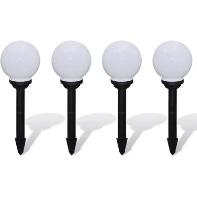 vidaXL 4 lampes de chemin extérieur LED 15 cm avec piquet de sol solaire vidaXL 4 lampes de chemin extérieur LED 15 cm avec piquet de sol solaire