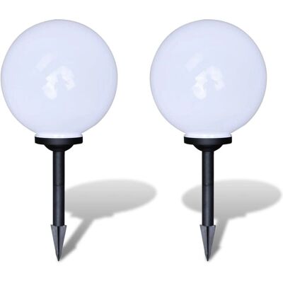 vidaXL 2x Buitenpad Zonnelamp - Padverlichting vidaXL 2x Buitenpad Zonnelamp - Padverlichting