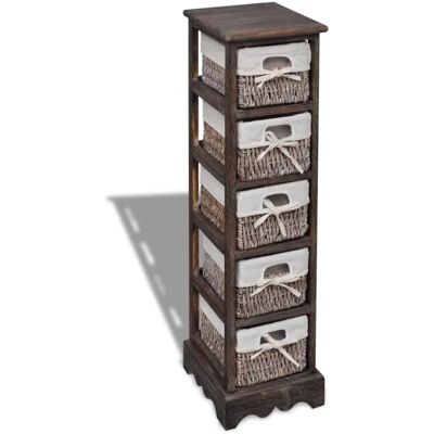 vidaXL Holzaufbewahrung mit Körben - Regal & Aufbewahrung vidaXL Holzaufbewahrung mit Körben - Regal & Aufbewahrung