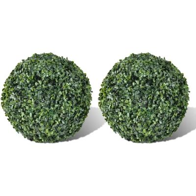 vidaXL 2x Buxusballen 27cm Kunstplanten Topiaire vidaXL 2x Buxusballen 27cm Kunstplanten Topiaire