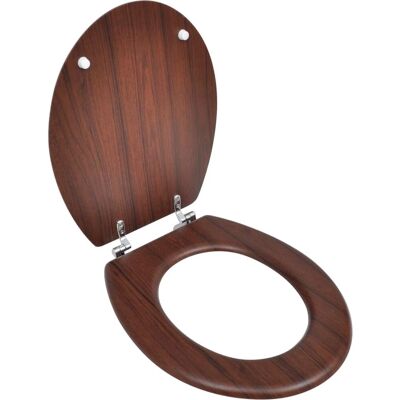 vidaXL Toiletbril MDF Bruin - Universeel badkameraccessoire vidaXL Toiletbril MDF Bruin - Universeel badkameraccessoire