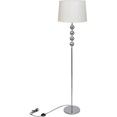 Lámpara de pie moderna VidaXL con pedal 60W blanca - Lámpara de pie Lámpara de pie moderna VidaXL con pedal 60W blanca - Lámpara de pie