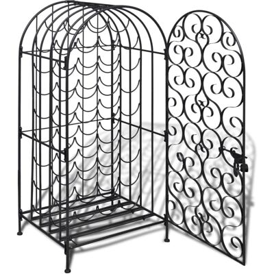 vidaXL Wine Rack - 35 Bottles Black vidaXL Wine Rack - 35 Bottles Black