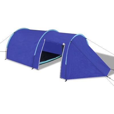 vidaXL Tente de camping 4 personnes Bleu - Publicité vidaXL Tente de camping 4 personnes Bleu - Publicité