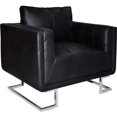 vidaXL Fauteuil Cube avec Pieds Chromés - Fauteuil - Publicité vidaXL Fauteuil Cube avec Pieds Chromés - Fauteuil - Publicité