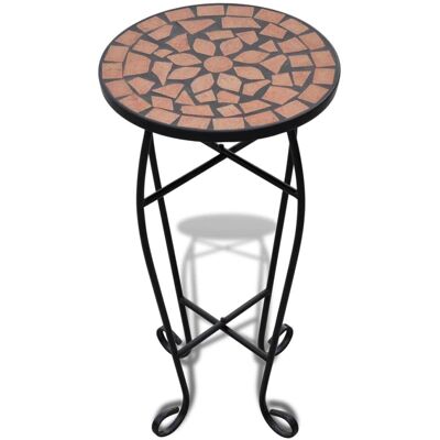 VidaXL Tuin Mozaïek Bijzettafel - Bruin & Zwart VidaXL Tuin Mozaïek Bijzettafel - Bruin & Zwart