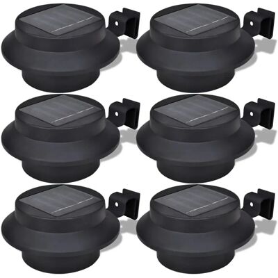 vidaXL Buiten Zonnelampenset - 6 stuks - Zwart - Zonne-energie tuinverlichting vidaXL Buiten Zonnelampenset - 6 stuks - Zwart - Zonne-energie tuinverlichting