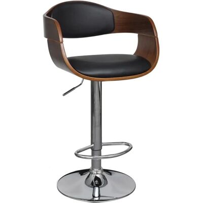 vidaXL Gebogen houten & kunstleder barkruk - Moderne stijl vidaXL Gebogen houten & kunstleder barkruk - Moderne stijl