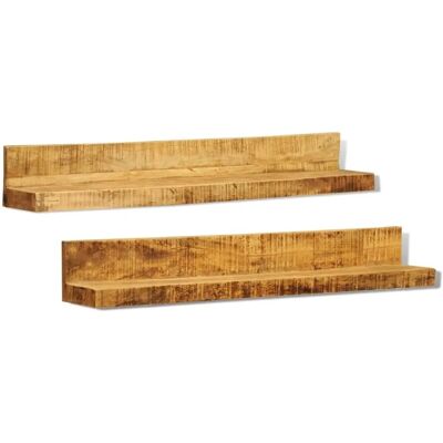 VidaXL Massivholzwandregal-Set - Wandmontierter Stauraum für Zuhause & Büro VidaXL Massivholzwandregal-Set - Wandmontierter Stauraum für Zuhause & Büro
