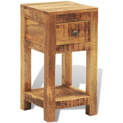 vidaXL Nachttisch mit 1 Schublade - Mango Holz - Braun vidaXL Nachttisch mit 1 Schublade - Mango Holz - Braun