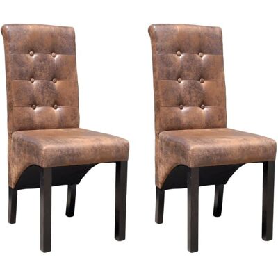 VidaXL 241157 Elegante eettafelstoel - Hout & Polyester VidaXL 241157 Elegante eettafelstoel - Hout & Polyester