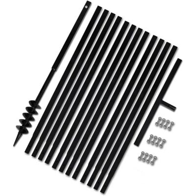 vidaXL Erdbohrer 80 mm mit Griff & Verlängerungsschlauch - Erdbohrer vidaXL Erdbohrer 80 mm mit Griff & Verlängerungsschlauch - Erdbohrer