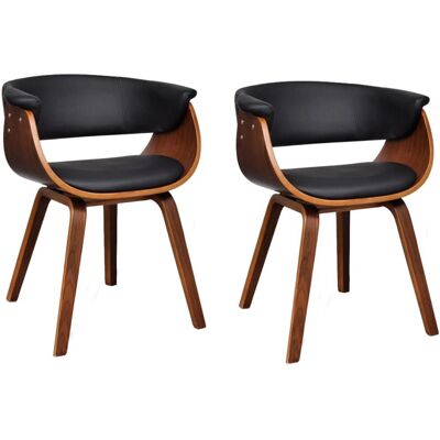 VidaXL 270546 Moderne Eetkamerstoel - Ergonomisch, Zwart & Bruin VidaXL 270546 Moderne Eetkamerstoel - Ergonomisch, Zwart & Bruin