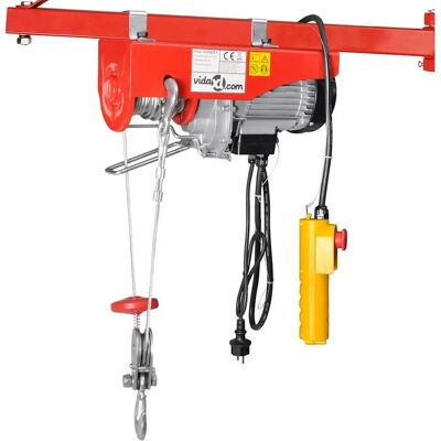 vidaXL Polipasto eléctrico 1000W 300/600kg Compacto Ligero vidaXL Polipasto eléctrico 1000W 300/600kg Compacto Ligero
