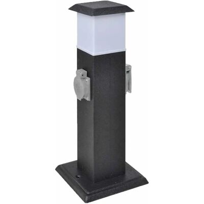 Prise de Jardin avec Lampe - Résistante aux Intempéries, 2 Prises, 15W LED - Publicité Prise de Jardin avec Lampe - Résistante aux Intempéries, 2 Prises, 15W LED - Publicité
