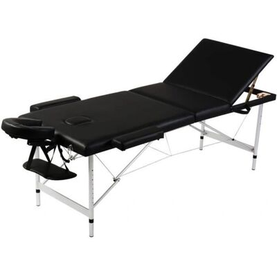 vidaXL Faltbarer Massagetisch 3 Zonen Aluminium - Massagetisch vidaXL Faltbarer Massagetisch 3 Zonen Aluminium - Massagetisch