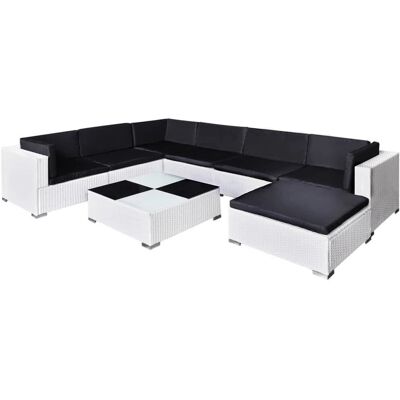 VidaXL 41265 Outdoor-Möbelset - Weiß VidaXL 41265 Outdoor-Möbelset - Weiß