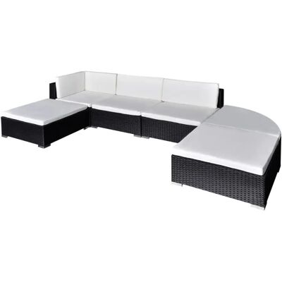 VidaXL Buitenmeubels - Modulair Tuinbank Zwart VidaXL Buitenmeubels - Modulair Tuinbank Zwart