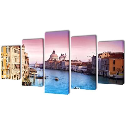 vidaXL - Venice - 200x100 cm - Leinwand Wandbild-Set vidaXL - Venice - 200x100 cm - Leinwand Wandbild-Set