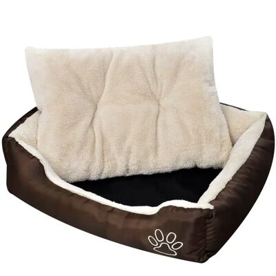 vidaXL Warme Hundebett mit Polster XL Braun - Hundebett vidaXL Warme Hundebett mit Polster XL Braun - Hundebett