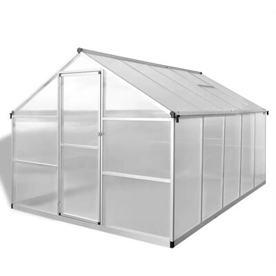 Invernadero de aluminio reforzado vidaXL con estructura base - 7,55 m² - Invernadero Invernadero de aluminio reforzado vidaXL con estructura base - 7,55 m² - Invernadero