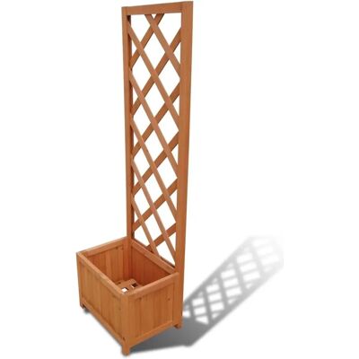 vidaXL Pflanzkübel mit Spalier - 40x30x135cm - Braun vidaXL Pflanzkübel mit Spalier - 40x30x135cm - Braun