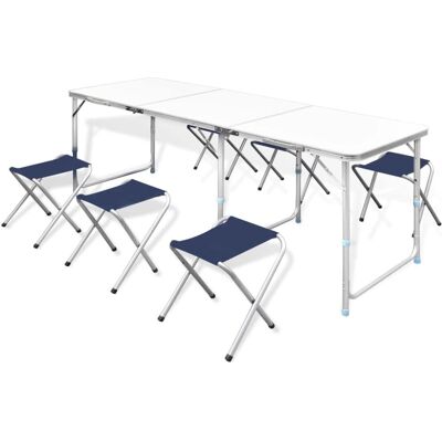 vidaXL Camping folding table + 6 stools vidaXL Camping folding table + 6 stools