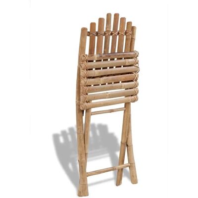 vidaXL Klappbare Bambusgartenstühle - 2 Stück vidaXL Klappbare Bambusgartenstühle - 2 Stück