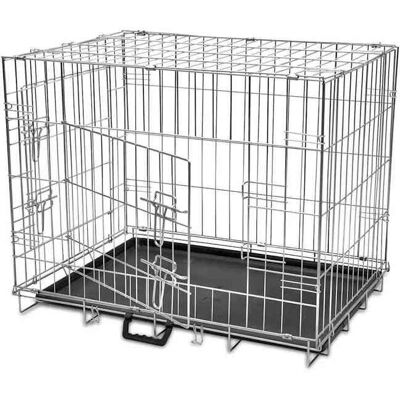 vidaXL Foldbar Hundekennel M Metal Sort - Hundekennel vidaXL Foldbar Hundekennel M Metal Sort - Hundekennel