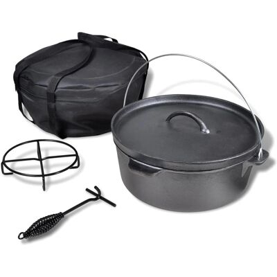 vidaXL Four hollandais 11,3 L avec accessoires - Dutch oven vidaXL Four hollandais 11,3 L avec accessoires - Dutch oven
