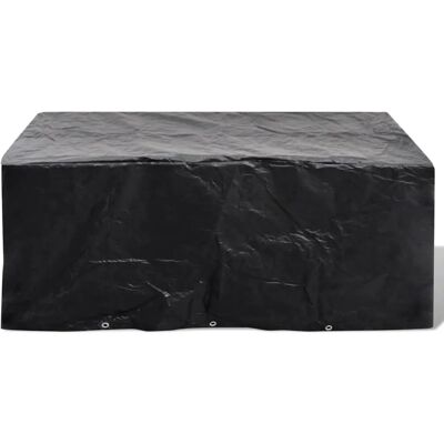 vidaXL Tuinmeubelhoes Poly Rotan 10 Oogjes 240x140cm - Tuinmeubelbeschermer vidaXL Tuinmeubelhoes Poly Rotan 10 Oogjes 240x140cm - Tuinmeubelbeschermer