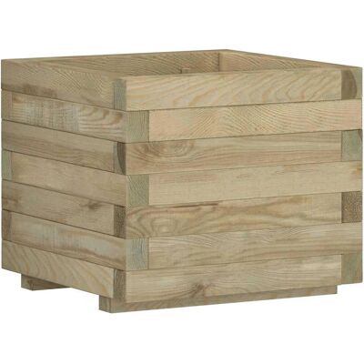 vidaXL Litière Élevée 50x50x40cm Bois Carré Jardin Plante Fleur Pot - Litière Élevée vidaXL Litière Élevée 50x50x40cm Bois Carré Jardin Plante Fleur Pot - Litière Élevée