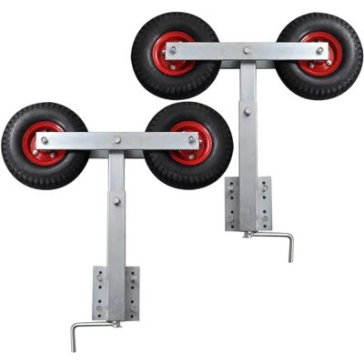 vidaXL Boot Trailer Doppelrad Bugstützenset 59-84 cm vidaXL Boot Trailer Doppelrad Bugstützenset 59-84 cm