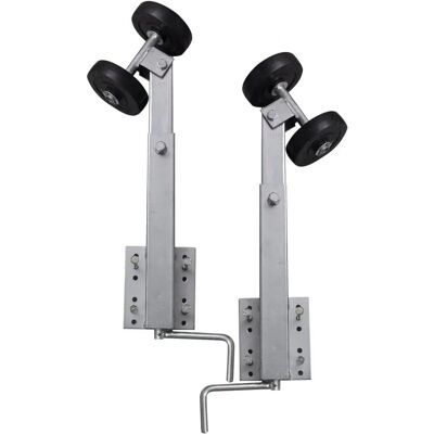 Set de 2 supports de double roue pour remorque de bateau vidaXL - 59-84cm - Supports de remorque Set de 2 supports de double roue pour remorque de bateau vidaXL - 59-84cm - Supports de remorque