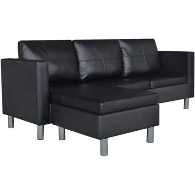 Canapé modulable noir VidaXL - Canapé Canapé modulable noir VidaXL - Canapé