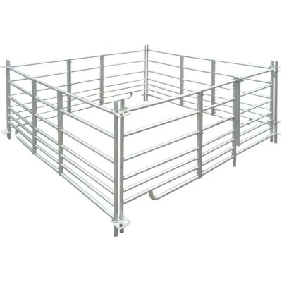 Recinto per bestiame in acciaio zincato VidaXL Recinto per bestiame in acciaio zincato VidaXL