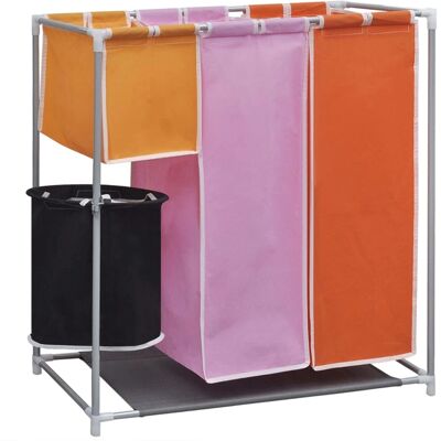 VidaXL 242058 Wäschekorb - Rechteckig, Mehrfarbig, Eisenrahmen, 70x30x80cm VidaXL 242058 Wäschekorb - Rechteckig, Mehrfarbig, Eisenrahmen, 70x30x80cm