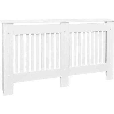 vidaXL Osłona grzejnika 152cm Biały MDF Półka na ścianę - Osłona grzejnika vidaXL Osłona grzejnika 152cm Biały MDF Półka na ścianę - Osłona grzejnika