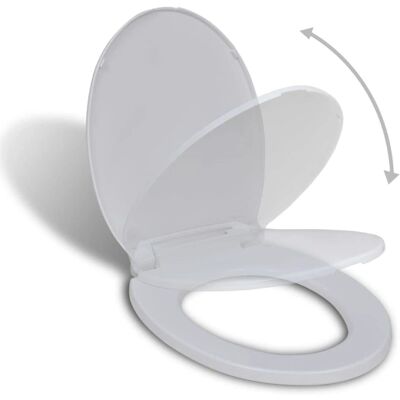 vidaXL Toilettbrille Weiß Oval Soft-close - Toilettenbrille vidaXL Toilettbrille Weiß Oval Soft-close - Toilettenbrille