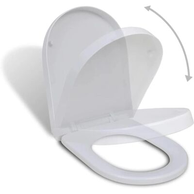 vidaXL Quadratischer weißer Toilettensitz mit Soft Close vidaXL Quadratischer weißer Toilettensitz mit Soft Close
