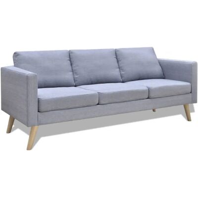 Canapé 3 places gris clair VidaXL 242219 - Sofa Canapé 3 places gris clair VidaXL 242219 - Sofa