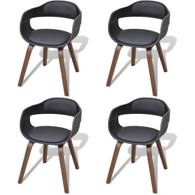 VidaXL Walnuss Esszimmerstuhl - Ergonomisch, 4er Set VidaXL Walnuss Esszimmerstuhl - Ergonomisch, 4er Set