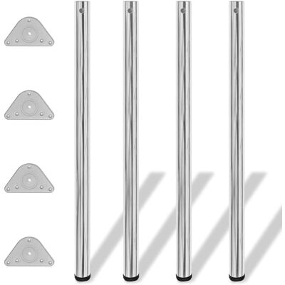 vidaXL 4x Chrom Verstellbare Tischbeine - 1100mm Höhe vidaXL 4x Chrom Verstellbare Tischbeine - 1100mm Höhe