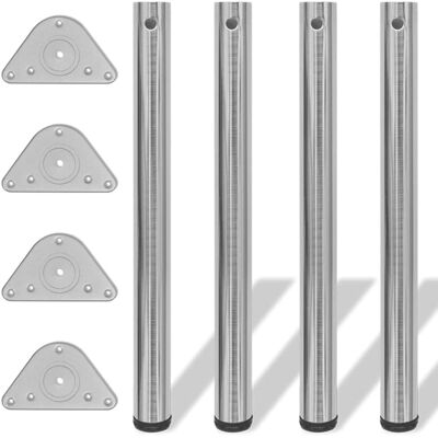 vidaXL 4x Höhenverstellbare Tischbeine Edelstahl - Tischart vidaXL 4x Höhenverstellbare Tischbeine Edelstahl - Tischart