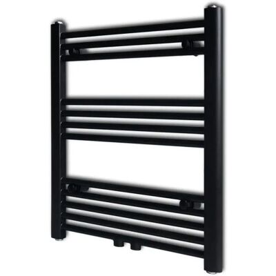 vidaXL Stahl-Handtuchheizkörper Schwarz 600x764mm - Badezimmerheizung vidaXL Stahl-Handtuchheizkörper Schwarz 600x764mm - Badezimmerheizung