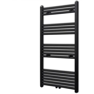 vidaXL Barre de serviette en acier noir 600x1160mm - Radiateur salle de bain vidaXL Barre de serviette en acier noir 600x1160mm - Radiateur salle de bain